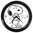 Carsons Collectibles Black Wall Clock of Vintage Art Deco Snoopy with 