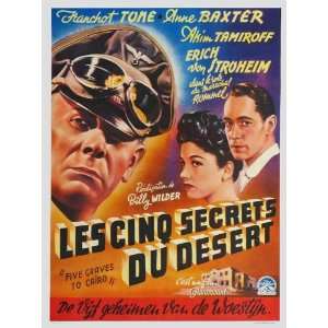  Five Graves to Cairo (1943) 27 x 40 Movie Poster Belgian 