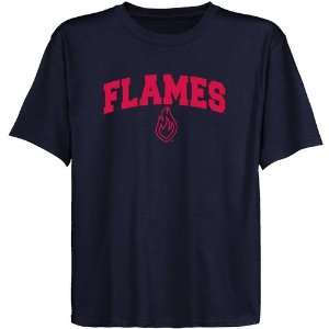  NCAA UIC Flames Youth Navy Blue Logo Arch T shirt Sports 