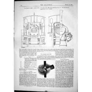  1889 Engineering Train Engine Italian Mediterranean 