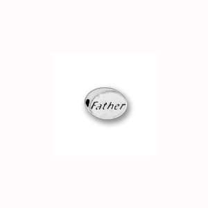 Charm Factory Pewter Father Mini Message Bead