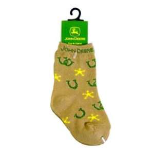  John Deere Infant/Toddler Dark Khaki Horseshoe Socks