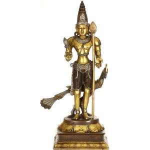   Lord Karttikeya   The Son of Shiva   Brass Sculpture