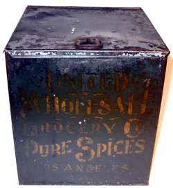 OLD SQUARE TIN BIN UNITED WHOLESALE GROCERY CO.SPICES  