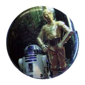  Star Wars Button   R2 D2 and C3PO