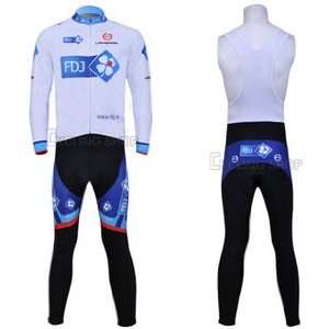 com 2011 Gaming FDJ French fleet / harness long sleeved jersey / bike 