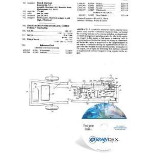   NEW Patent CD for ENGINE HORSEPOWER INCREASING SYSTEM 