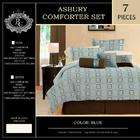 DDI 7pc Comforter Set   Asbury Blue King(Pack of 4)