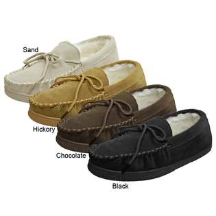  Boston Traveler Mens Suede Moccasin Slippers at  