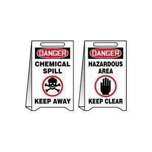   DANGER CHEMICAL SPILL / DANGER HAZARDOUS AREA KEEP CLEAR (W/ GRPAHICS