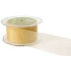 May Arts 1 1/2 Inch Wide Ribbon, Gold Sheer