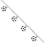goldia Sterling Silver Enameled Soccer Ball Bracelet