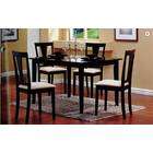   casual dining table chairs set contemporary style cappuccino finish
