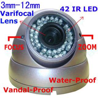 720TVL SONY CCD 3 12mm Lens Zoom Home Cctv Security Camera Video 