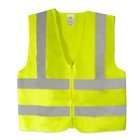 Neiko High Visibility Neon Orange Zipper Front Safety Vest with 