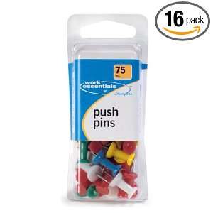   Count Assorted Colored Push Pins Sold in packs of 4