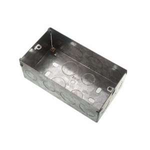 FLUSH MOUNT METAL PATTRESS ELECTRIC BACK BOX DOUBLE 2 GANG 47MM ( pack 