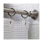 Elegant Home Fashions Finial Shower Curtain Rod with Crown Hooks 
