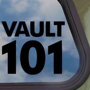 Vault 101 Black Decal Truck Bumper Window Vinyl Sticker  