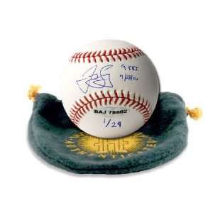  James Loney Signed Baseball Inscribed 9 RBIs 09/28/2006 