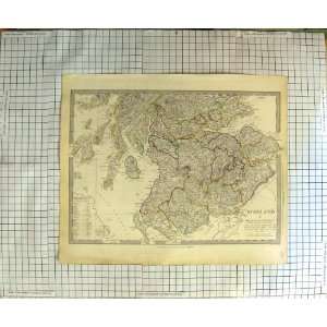    WALKER ANTIQUE MAP 1834 SCOTLAND ARRAN FIRTH FORTH