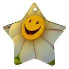   Ornament (2 Sided) of Smiley Face on Daisy Flower (Yellow Smiley Face