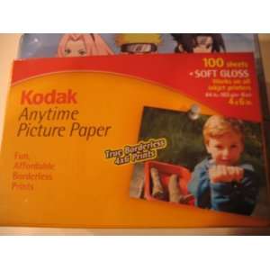  Kodak Anytime Picture Paper 4x6 in. soft gloss .6mil. cat 