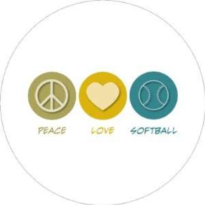 Peace Love Softball Keychains Toys & Games