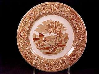 Staffordshire Brown Transfer Italy Pattern Plate  