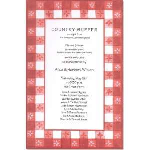  Red Oilcloth Invitations By Odd Balls Health & Personal 