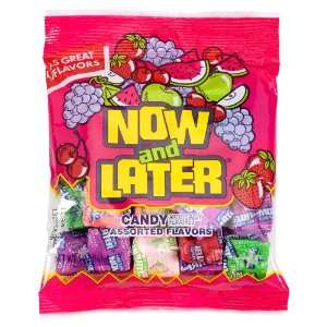 NOW AND LATER CANDY INDIVIDUALLY WRAPPED WATERMELON, CHERRY, GREEN 