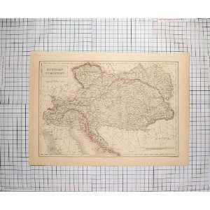   ANTIQUE MAP c1790 c1900 AUSTRIAN DOMINIONS HUNGARY