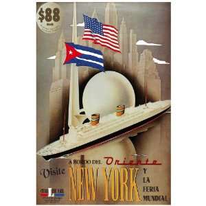 11x 14 Poster. Visit New York  Travel poster. Deccor with Unusual 