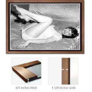  Bronze Framed Bettie Page Poster Satin Bed Pin Up Girl 