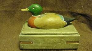 32 yr old duncan enterprises mallard duck trinket box  