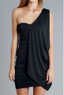 MM APPAREL Little Black DRESS Lined Sweetheart Fitted One Shoulder 