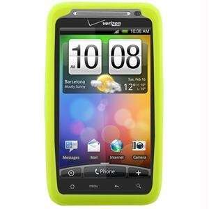   Cover for HTC ThunderBolt   Neon Green Cell Phones & Accessories