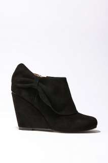 UrbanOutfitters  Cooperative Suede Bow Wedge Bootie