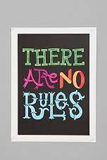 Chris Wharton For Society6 There Are No Rules Print