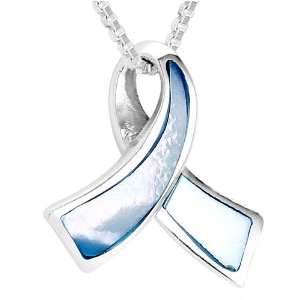   Mother of Pearl Slide Pendant Necklace Sterling Silver peora Jewelry