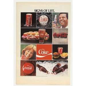  1978 Coke Coca Cola Signs of Life Can Bottle Food Print Ad 