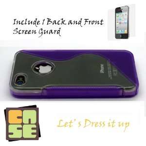  Case Square Purple Clear S Style with Open Logo Design 