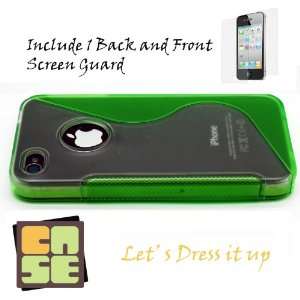  Case Square Green Clear S Style with Open Logo Design 