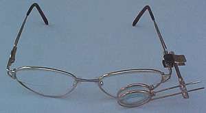 Gold Tone DOUBLE EYE LOUPE for Eye Glasses 3X and 3X  