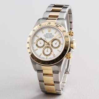 Mens Rolex Daytona Cosmograph 2Tone 18k Gold & Stainless Steel Watch 
