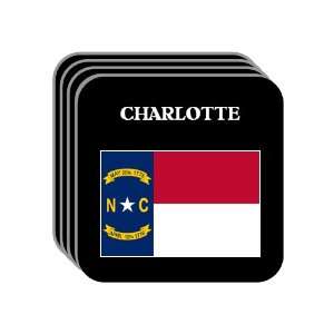 US State Flag   CHARLOTTE, North Carolina (NC) Set of 4 Mini Mousepad 
