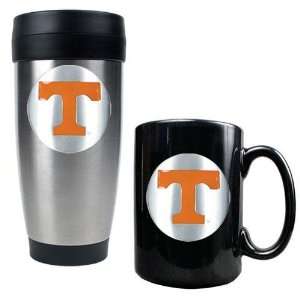 Tennessee Volunteers NCAA Stainless Travel Tumbler And Ceramic Mug Set 
