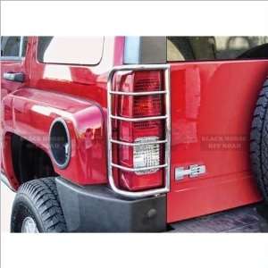  Black Horse Stainless Tail Light Guards 06 10 Hummer H3 