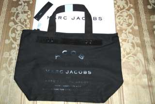 Marc By Jacobs NWT Canvas Zipper Tote Hand Bag GUNMETAL BLACK  