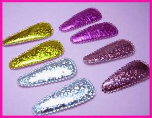 Padded Shiny Hair Clip Cover/Bow Appliques x 120   Mix  
